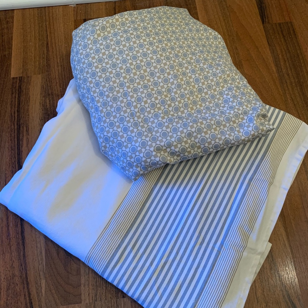 Serena and Lily crib skirt and sheets